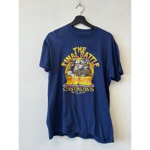 Vintage Castaways Las Vegas Shirt Mens Medium Blue Hanes 1986 Football 80s